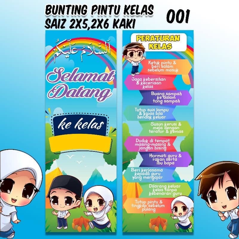 SET KECERIAAN BUNTING DAN PERATURAN KELAS PAK21 | Lazada