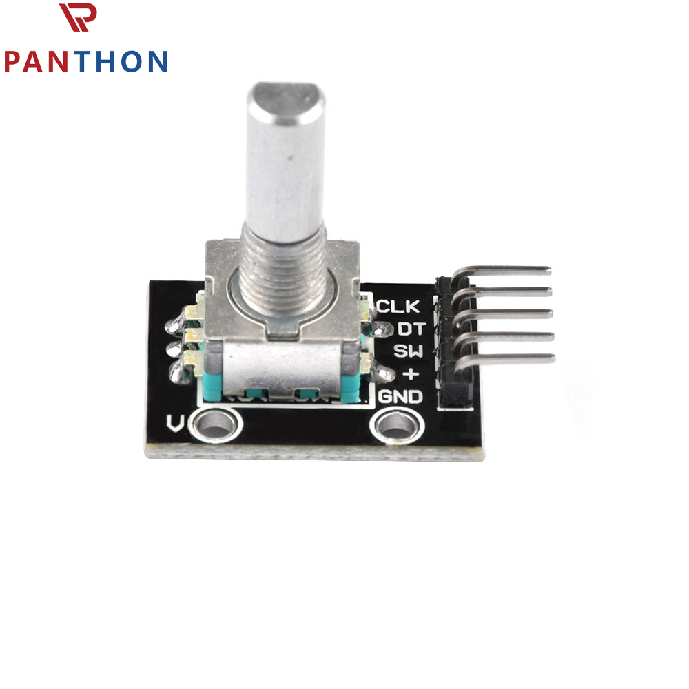 PANTHON KY-040 For Module 360 Degrees Rotary Encoder Brick Sensor Module Switch Development Board 5V 5 Pins with Threaded for Arduino