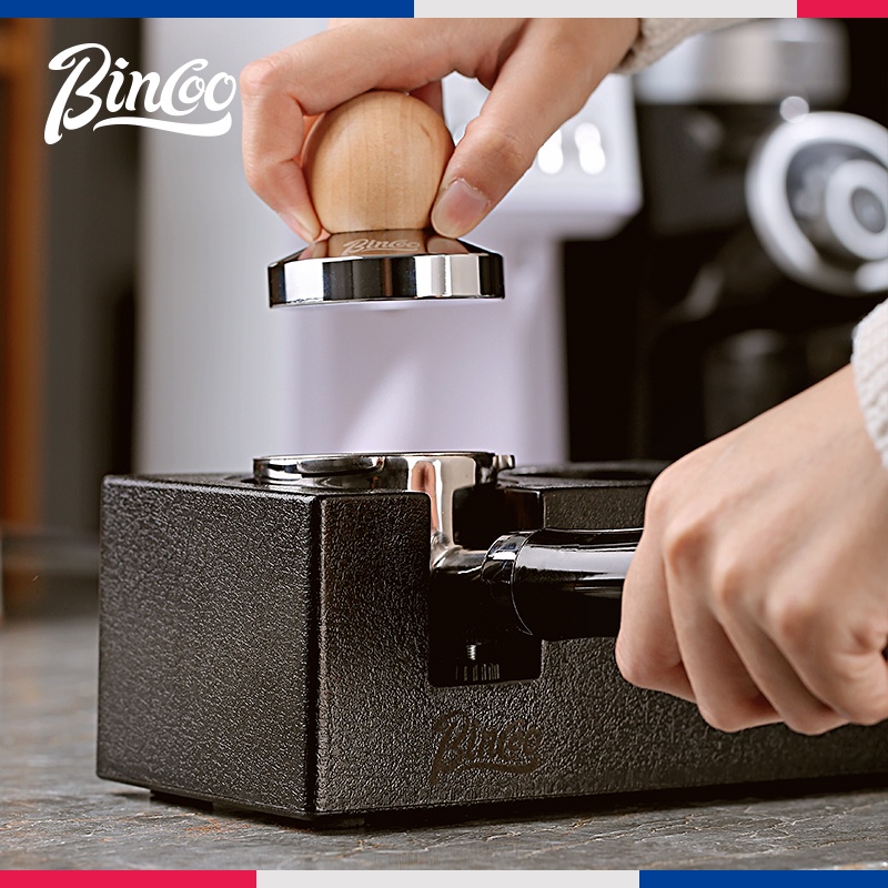 Bincoo Coffee Press Stainless Steel Powder Hammer Solid Wood Handle Powder Distributor Mini Cute Coffee Appliance