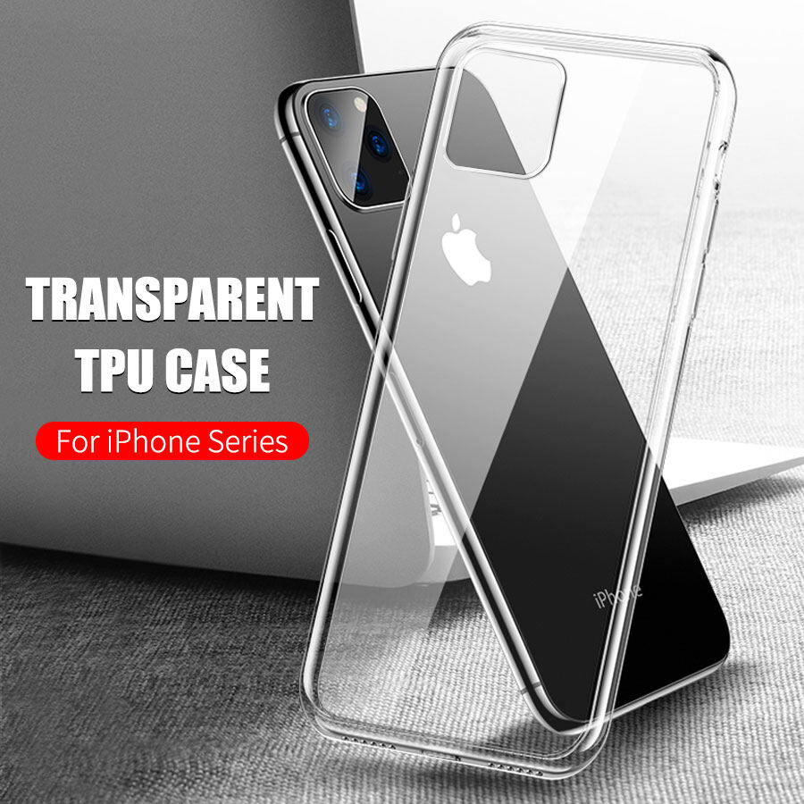 Ốp lưng dẻo trong suốt tpu cho iphone 15 14 13 12 11 pro xs max x xr 8 7 6 6s plus se 2020