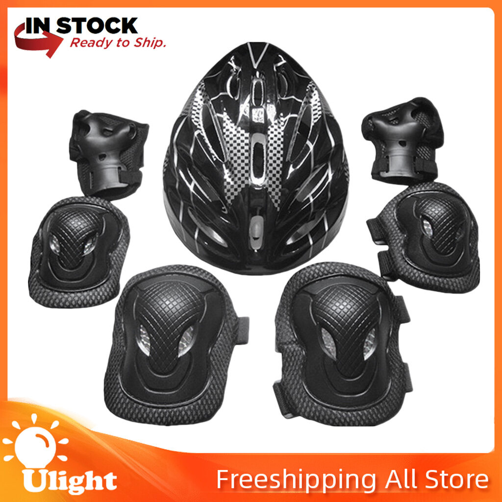 Helmet and best sale knee pads adults