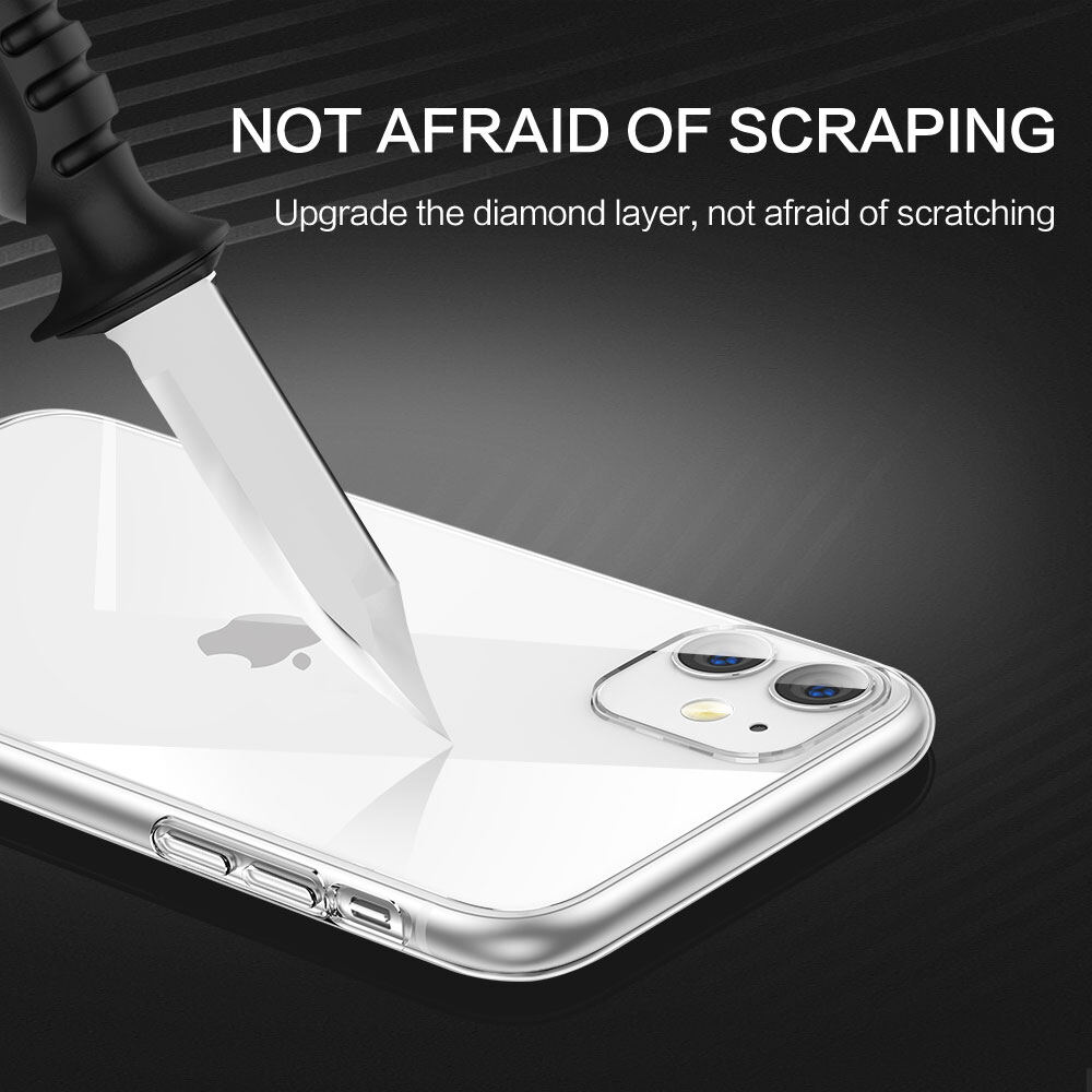 SmartDevil Glass Phone Case For iPhone 11 iPhone 12 iPhone xr Full Coverage Wireless charging anti-fingerprint Thin Clear Fashion Drop Protect