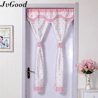 Jvgood Cotton Blend Kitchen Curtain Tier 80x120cm Bath Curtain