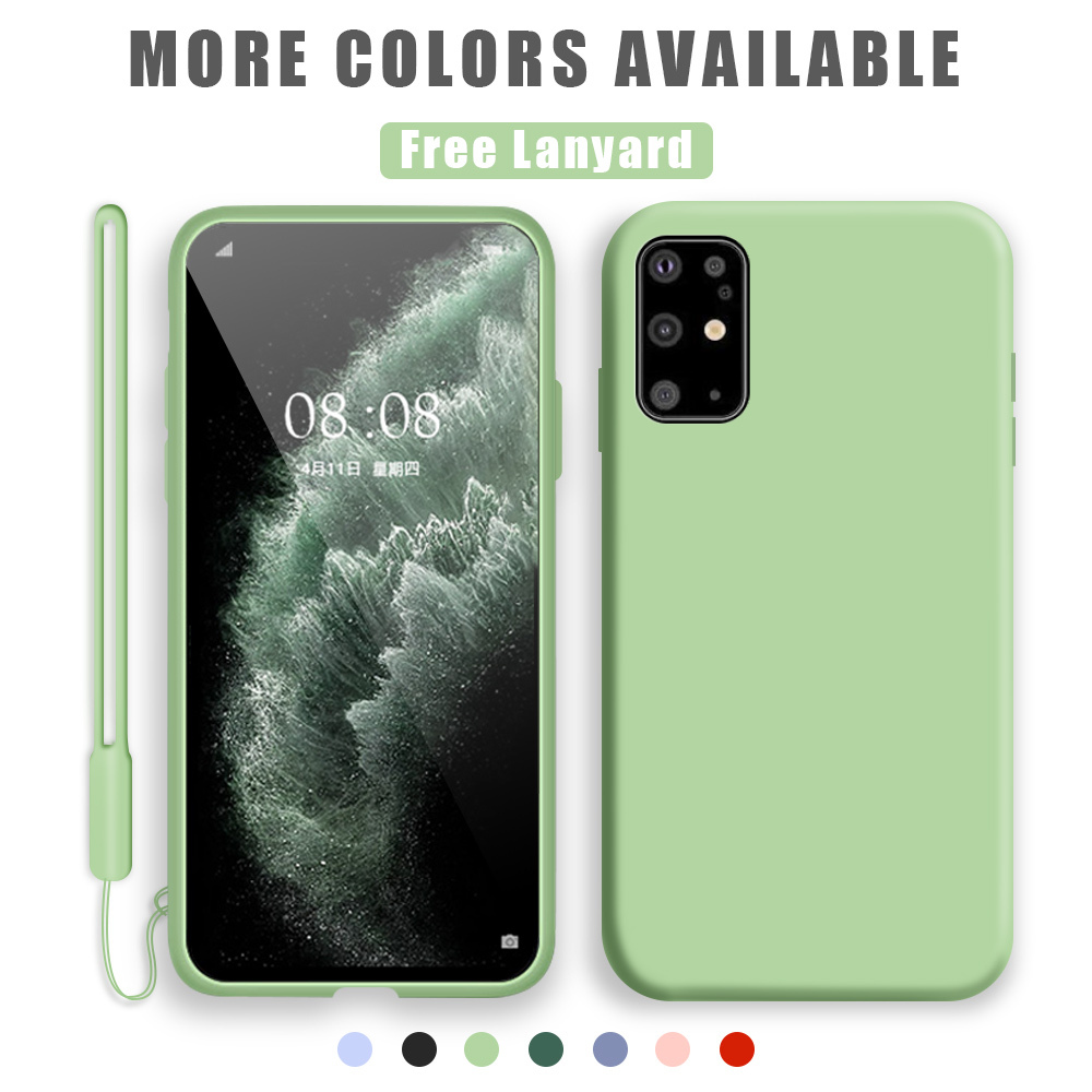 Hontinga For Samsung Galaxy S20 Plus Case Original Liquid Silicone Case Samsung S20+ Case Soft Slim Cover Cases Coque Funda Shockproof Casing Back Cover