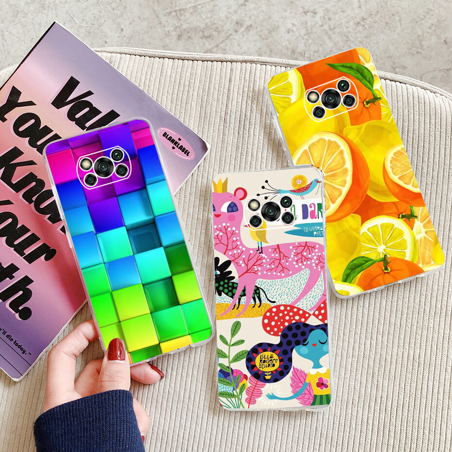 For xiaomi poco x3 pro / poco x3 nfc soft silicone tpu case clear cute printed phone casing back cover for poco x3 nfc / poco x3 pro case