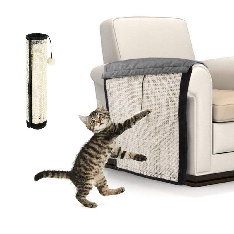 29*117Cm Vải Pet Cat Cào Mat Pad Cá Rô Cào Chơi Sofa Bảo Vệ Ghế Tự Dính