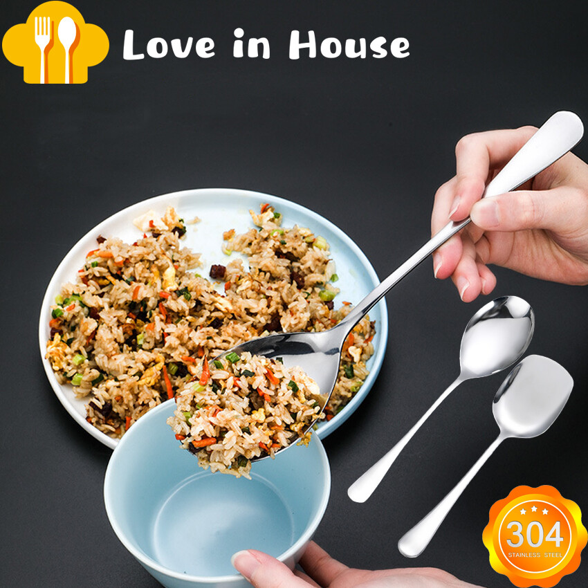 Stainless Steel Large Rice Soup Serving Spoon Non-stick Pan Kitchen Tool Kitchen Tableware Spoons
