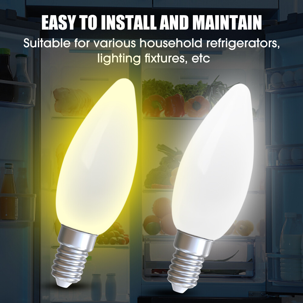 1/2pcs LED Refrigerator Light Bulbs E12/E14 Light Bulbs 220V Replace Refrigerator Lamps Bulb for Refrigerator Display Cabinets