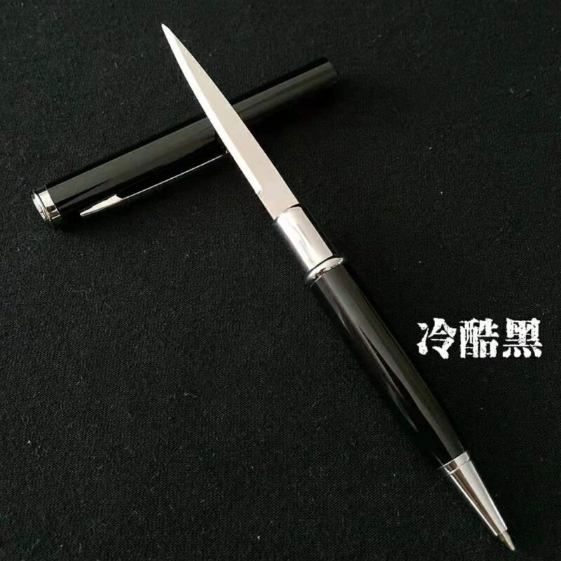 Secret agent knife selfdefense knife metal pen knife ballpoint pen