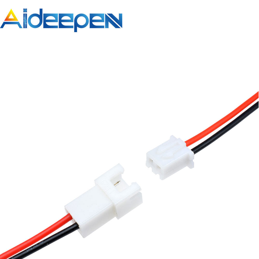 Aideepen 2pin 2.54mm 30cm long jst sm plug male to female wire connector