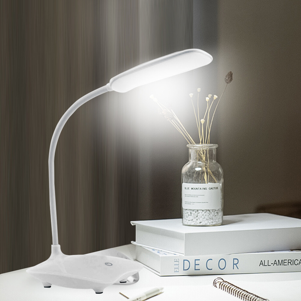 「winnereco」LED Desk Lamp 3 Modes Touch Clip Eye Protection USB Dimmable Bedside Lamp