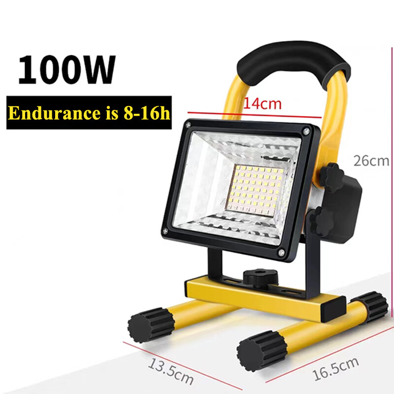 LED strong light charging projection light outdoor engineering emergency light site power outage lighting camping stall portable home.