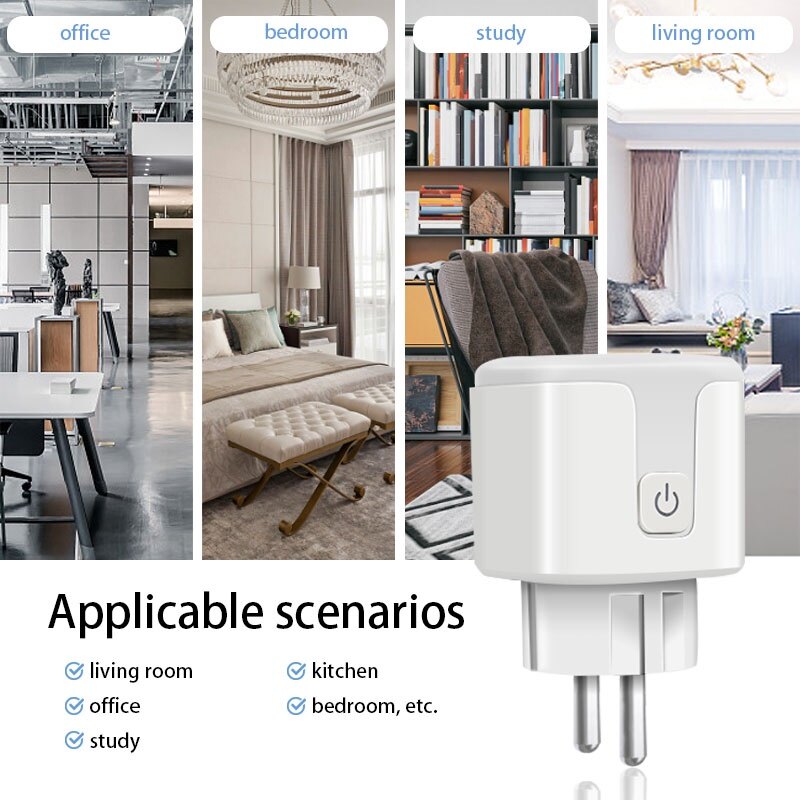 Ổ cắm điều khiển từ xa không dây ttmu, phích cắm Wifi Bluetooth, Phích cắm EU 20A, ổ cắm Bộ hẹn giờ thông minh, ổ cắm năng lượng thông minh máy tính, không thấm nước
