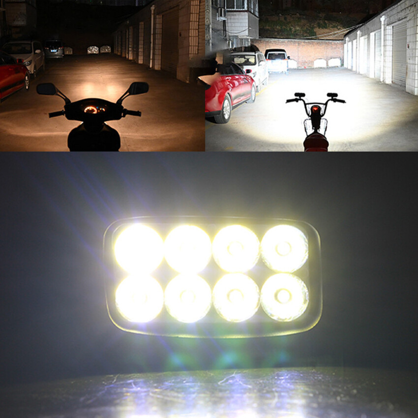 1 Chiếc Đèn LED 8 Bóng Siêu Sáng Cho Xe Hơi Xe Máy Đèn Pha Đèn Pha