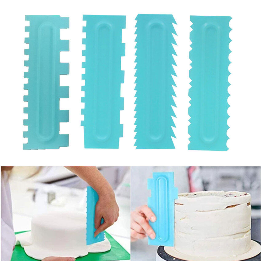 Thìa Trang Trí Bánh Bằng Nhựa, Lược Nạo Kem, Dụng Cụ Trang Trí Mô Hình Bánh Kẹo Mềm, Khuôn Nướng Bánh