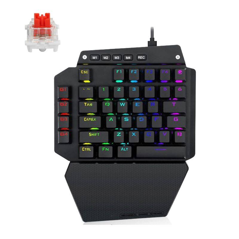 HOT SALE K700 One-hand Mechanical Gaming Keyboard RGB LED Backlight Outemu Switch Macro Defines 44 keys Keyboard