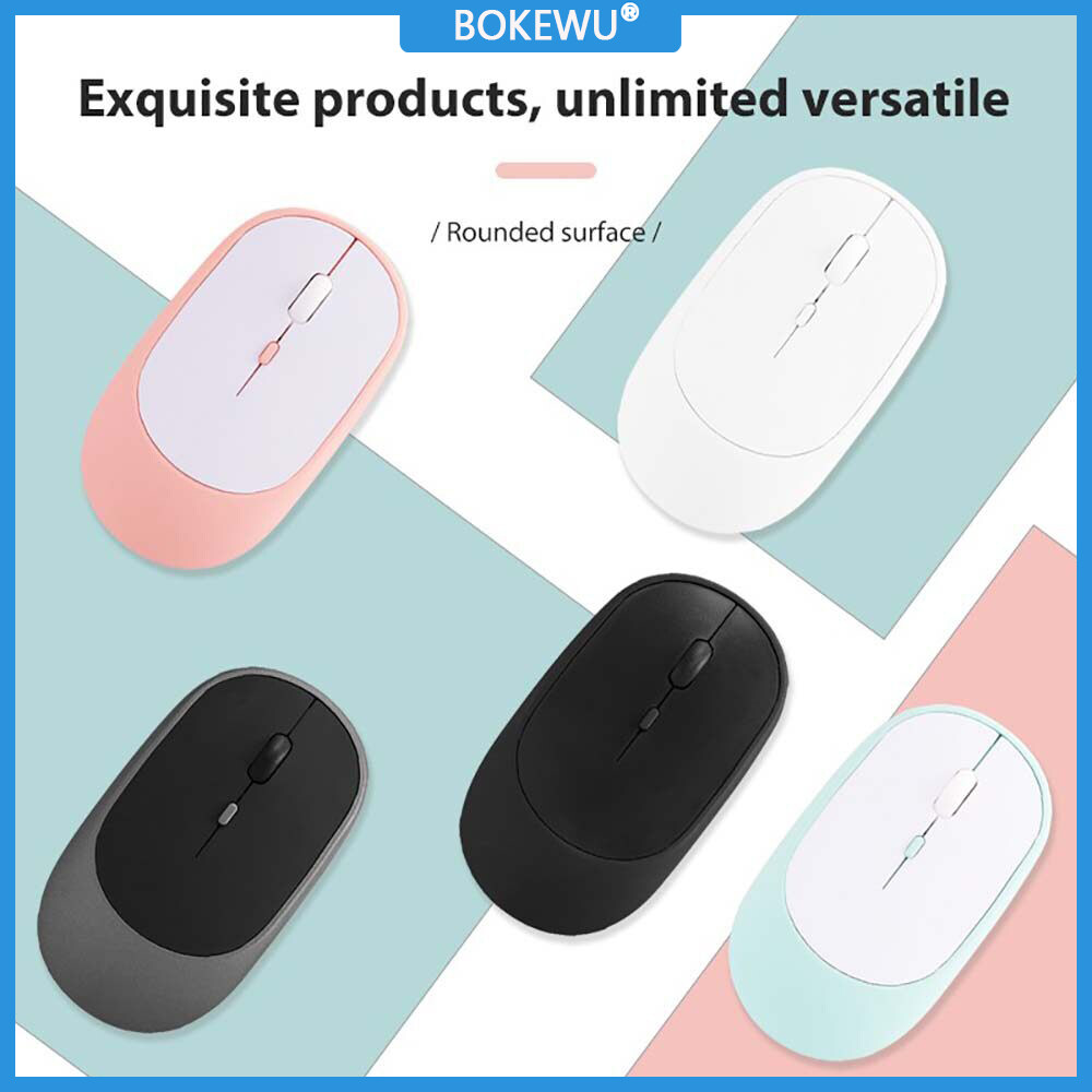 BOKEWU Chuột Không Dây Chuột Im Lặng Bluetooth Chuột Máy Tính USB Chuột