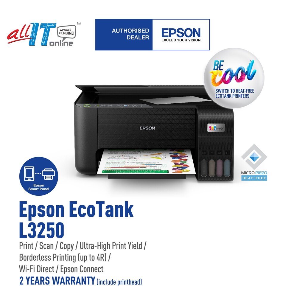 Epson L3210 Epson L3216 Epson L3250 Epson L3256 Ecotank Wi Fi All In One Ink Tank Printer 2599