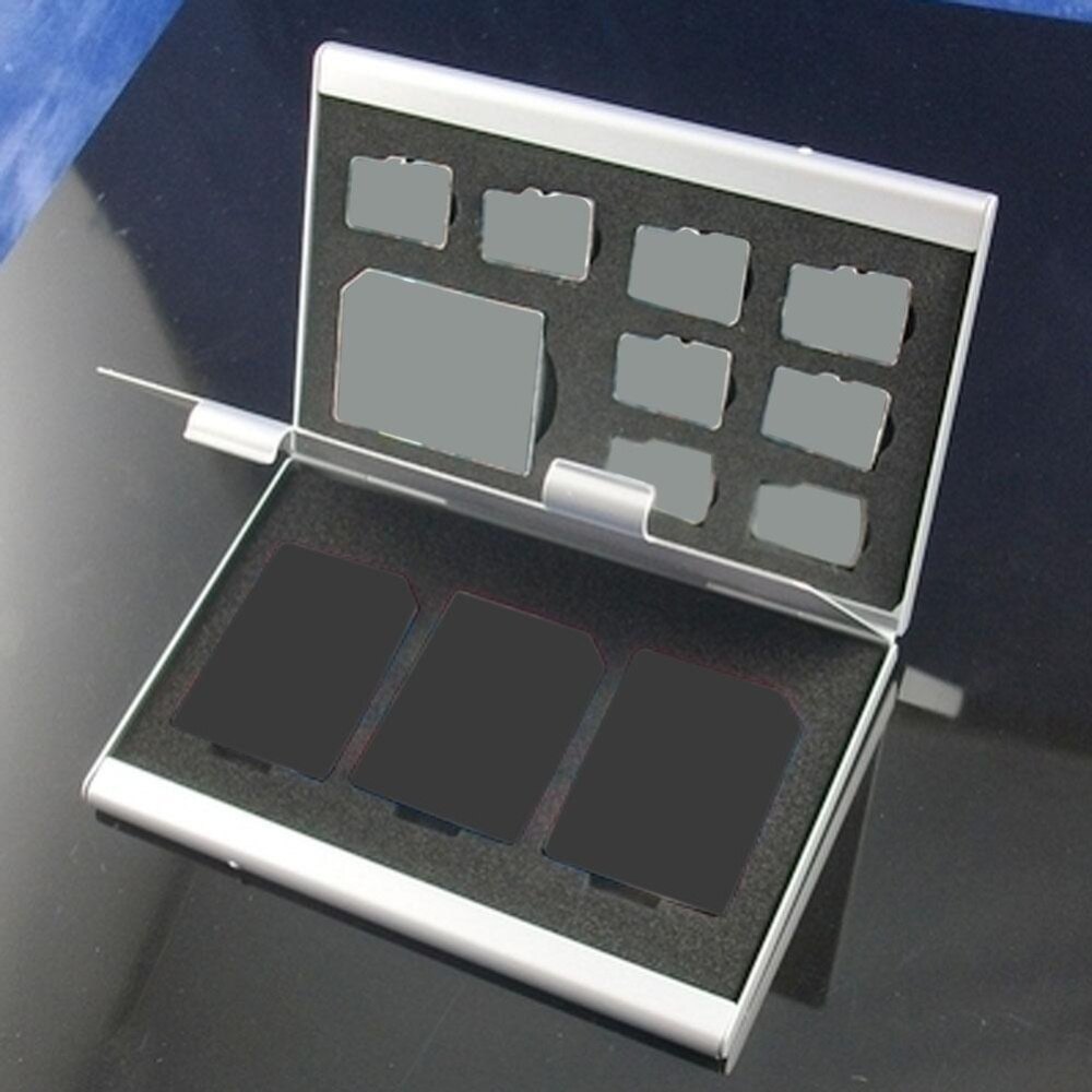Metal Aluminum Micro SD TF MMC Memory Card StorageBox Protecter Case Holder