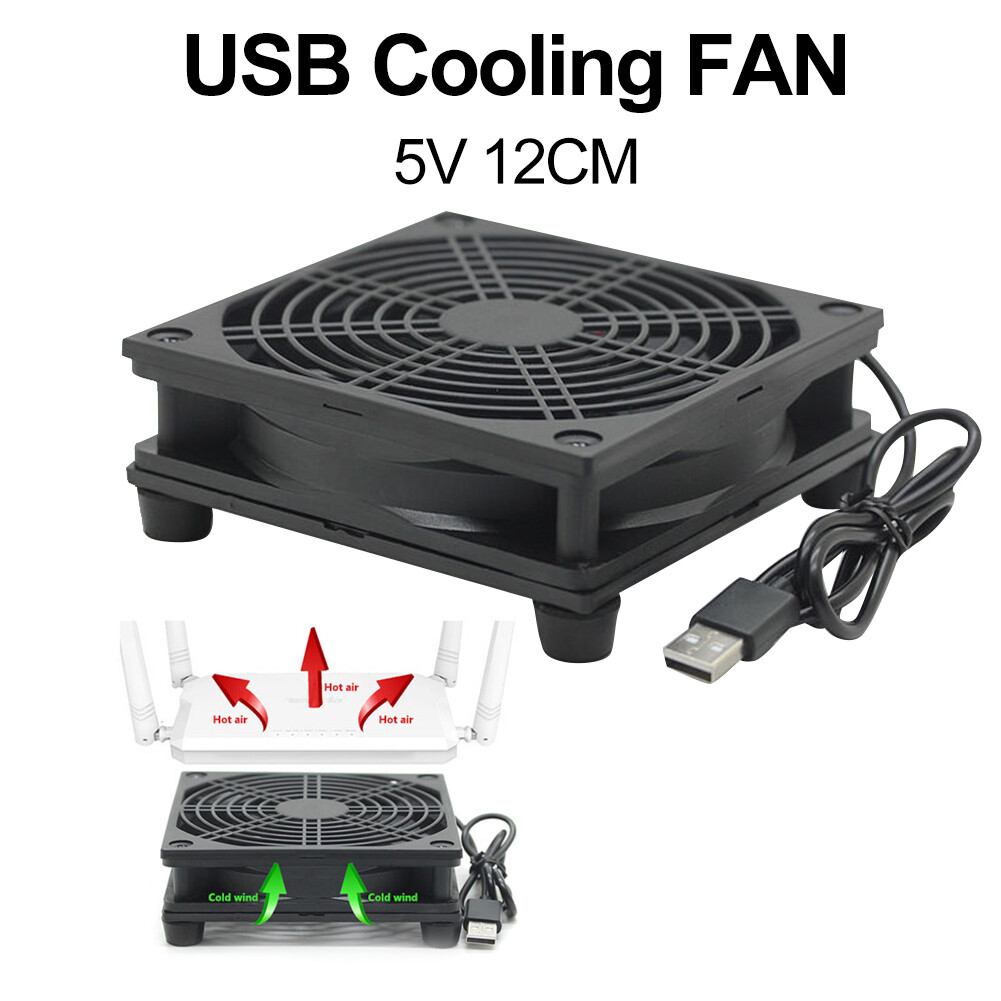 kongfang® 12cm 5V USB Power Supply TV Set-Top Box Router Radiator Cooler Air Cooling Fan