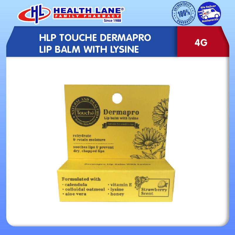 HLP TOUCHE DERMAPRO LIP BALM WITH LYSINE (4G) Hydrating & Soothing