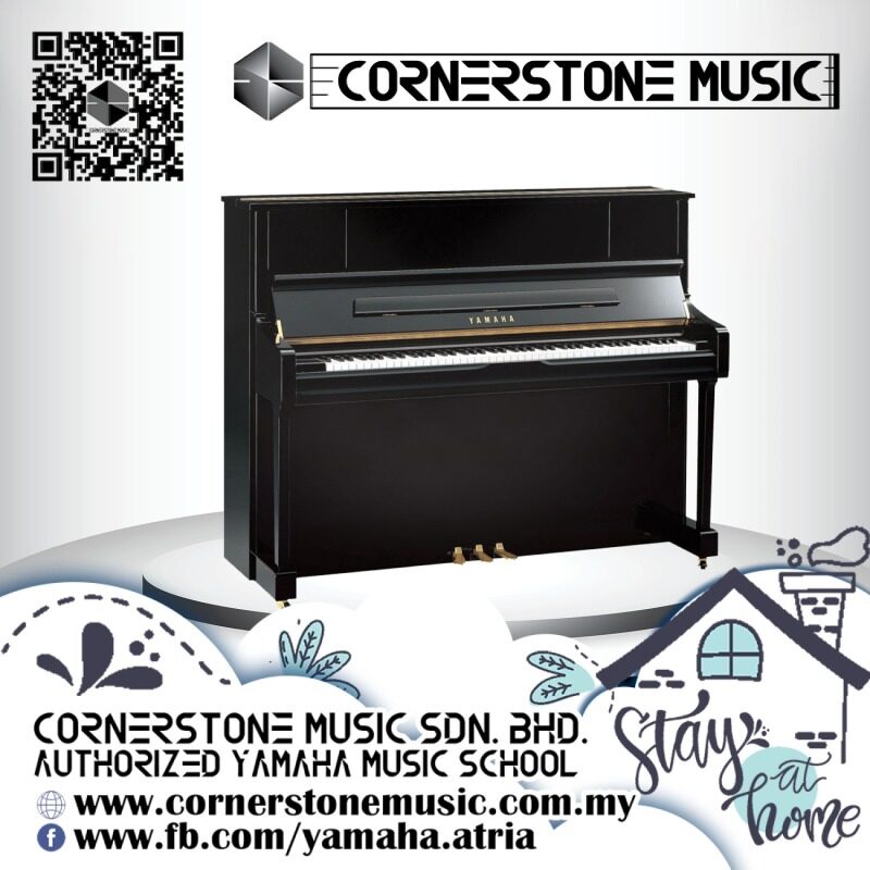 Yamaha Acoustic Upright Piano ( Acoustic UprightPiano ) Exam Model U1J ( U1 J / U1-J / U1JPE ) - PE / Polished Ebony Cornerstone Music Malaysia