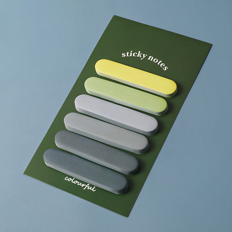120 Sheets Cute Morandi Color Index Memo Pad Sticky Notes Paper Sticker