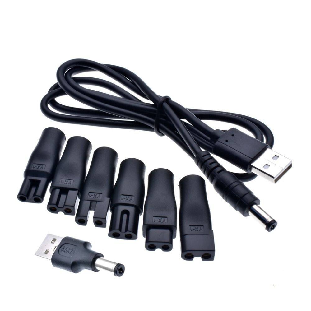 Acenta 8 pcs máy cạo râu 5v tông đơ cắt tóc sạc thay thế usb sạc cáp dây điện máy cạo râu điện máy cạo râu sạc dây usb sạc cắm cáp usb adapter cắt tóc dùng điện sạc dây điện