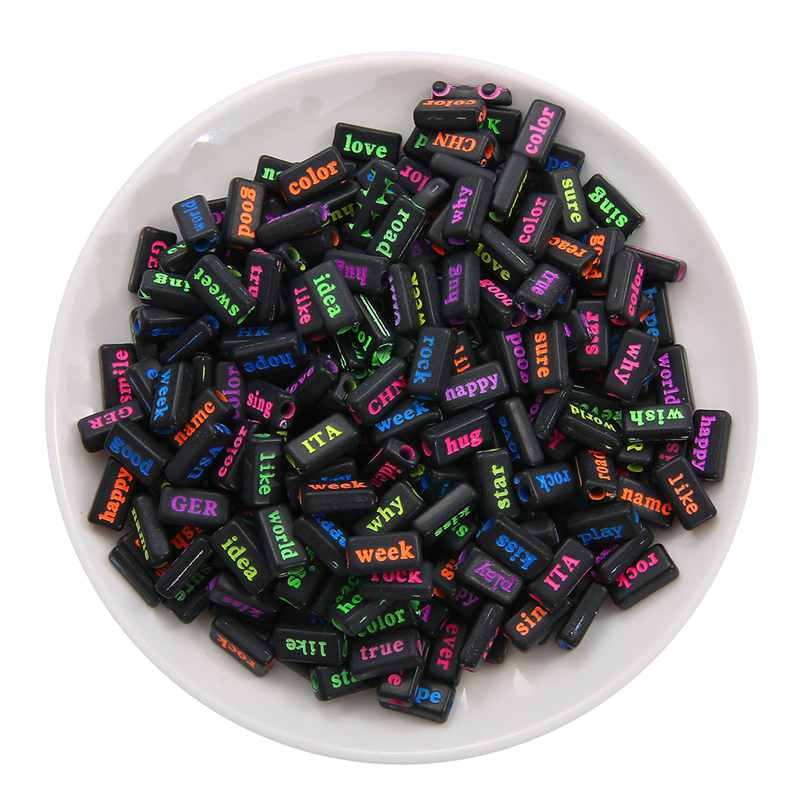 50-100pcs/Bag Mixed Plastic Acrylic Spacer Beads Alphabet Letter Beads For Jewelry Making DIY Handmade Bracelet Necklace Craft Accessories