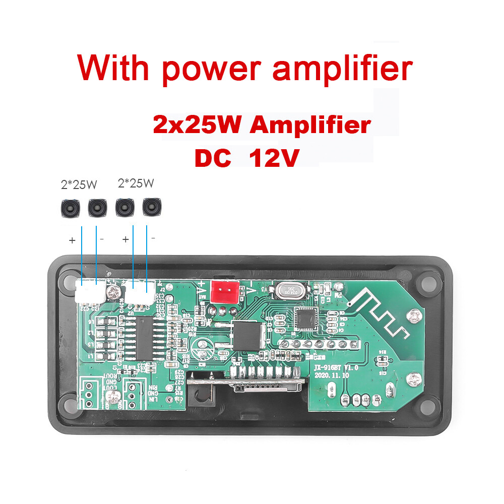 5V-12V Bluetooth 5.0 MP3 Player Decoder Board Handsfree Car Radio With MIC Support Recording FM TF Card AUX Audio Module For Car