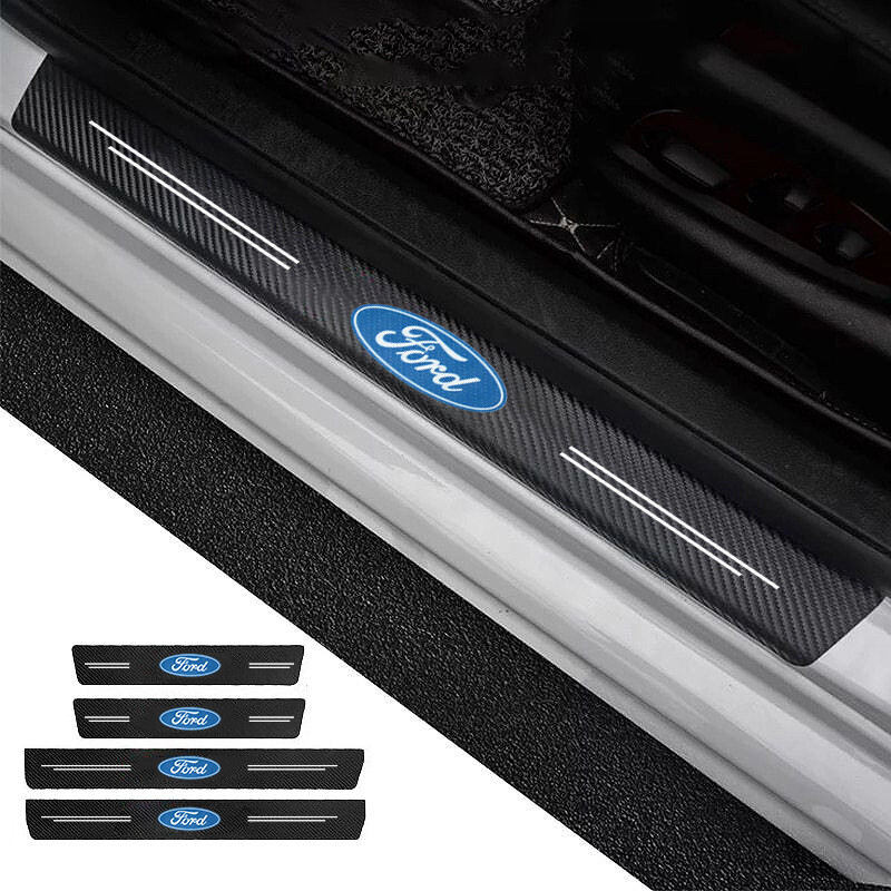 Hn | 4 miếng dán đề can xe hơi đề can dán bảo vệ ngưỡng cửa xe ô tô dành cho ford edge fusion flex explorer f-150 mondeo taurus ranger expedition