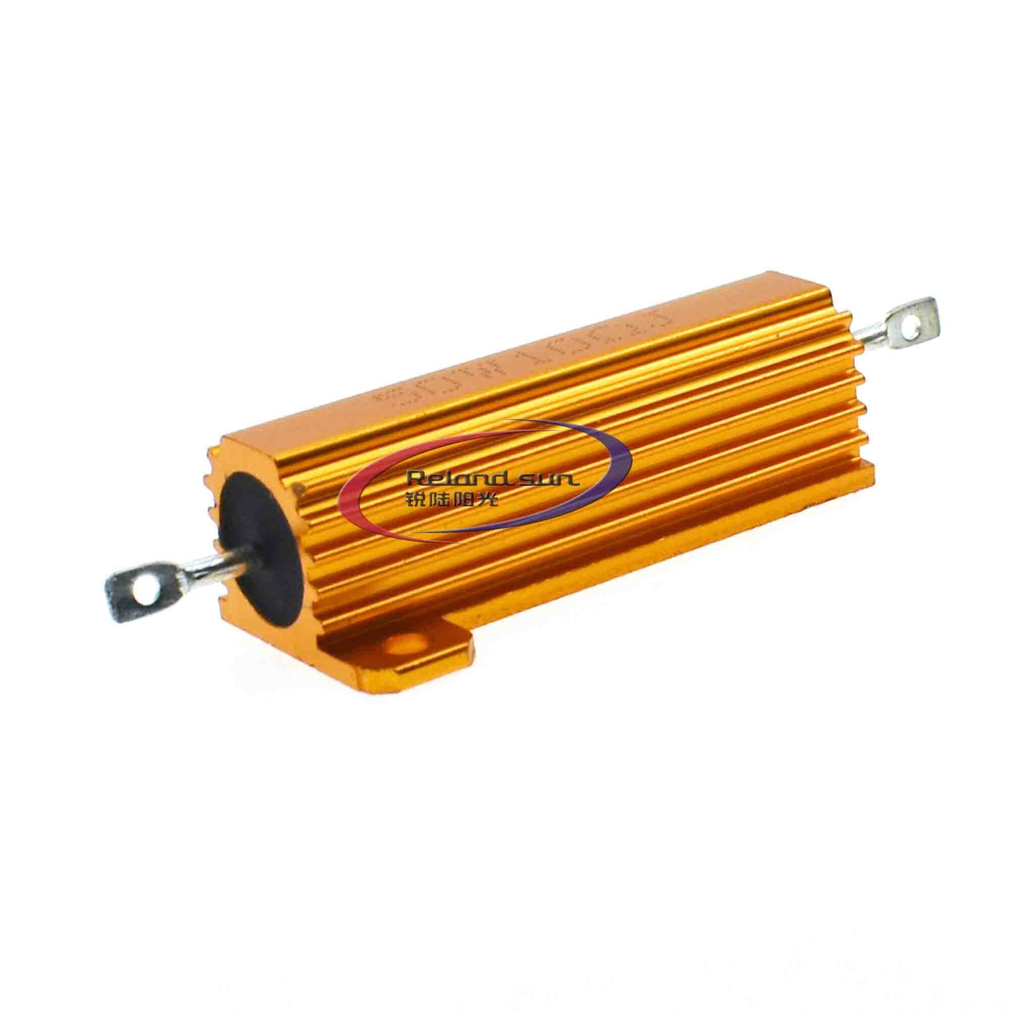 1PCS 0.1R 0.5R 1R 1.5R 2R 3R 4R 5R 6R 8R 10R 12R 15R 15R 22R 30R 33R 50R 100R 1KR 50W 5% +5% -5% Aluminum Shell Housed Case Power Wirewound Resistor 0.5/1/2/4/6/8/10/20/100 Ohm