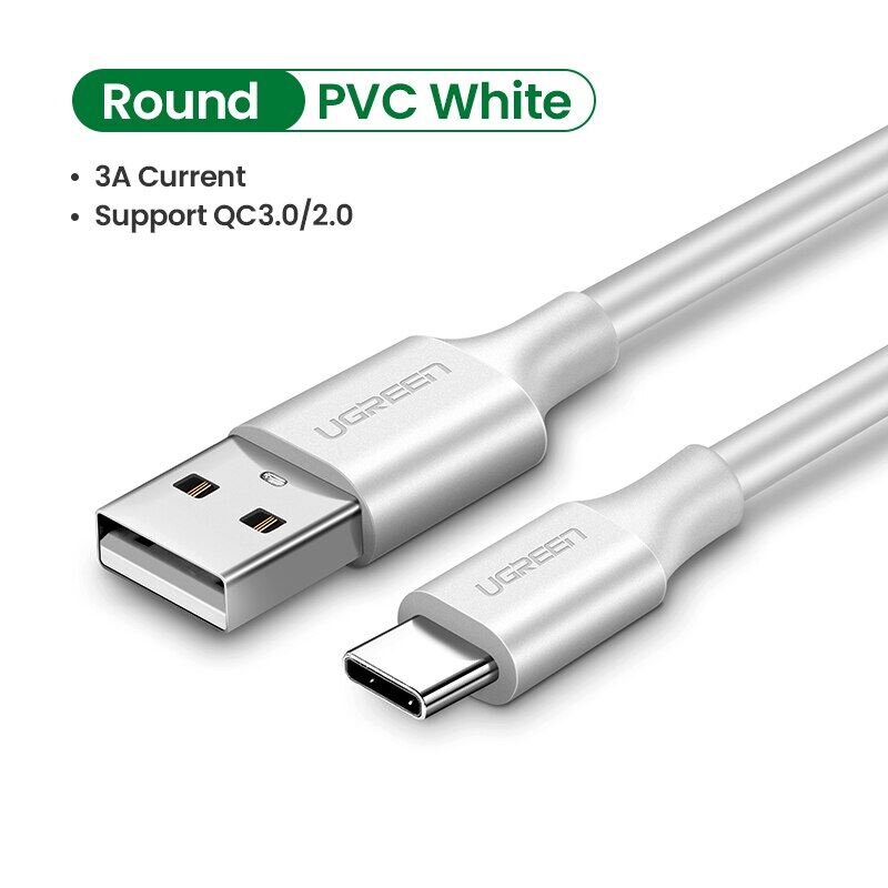 Usb to type c ugreen 3a usb type c cable for xiaomi poco x3 pro samsung s21 s20 quick charge 3.0 usb c cable fast charging data phone charger