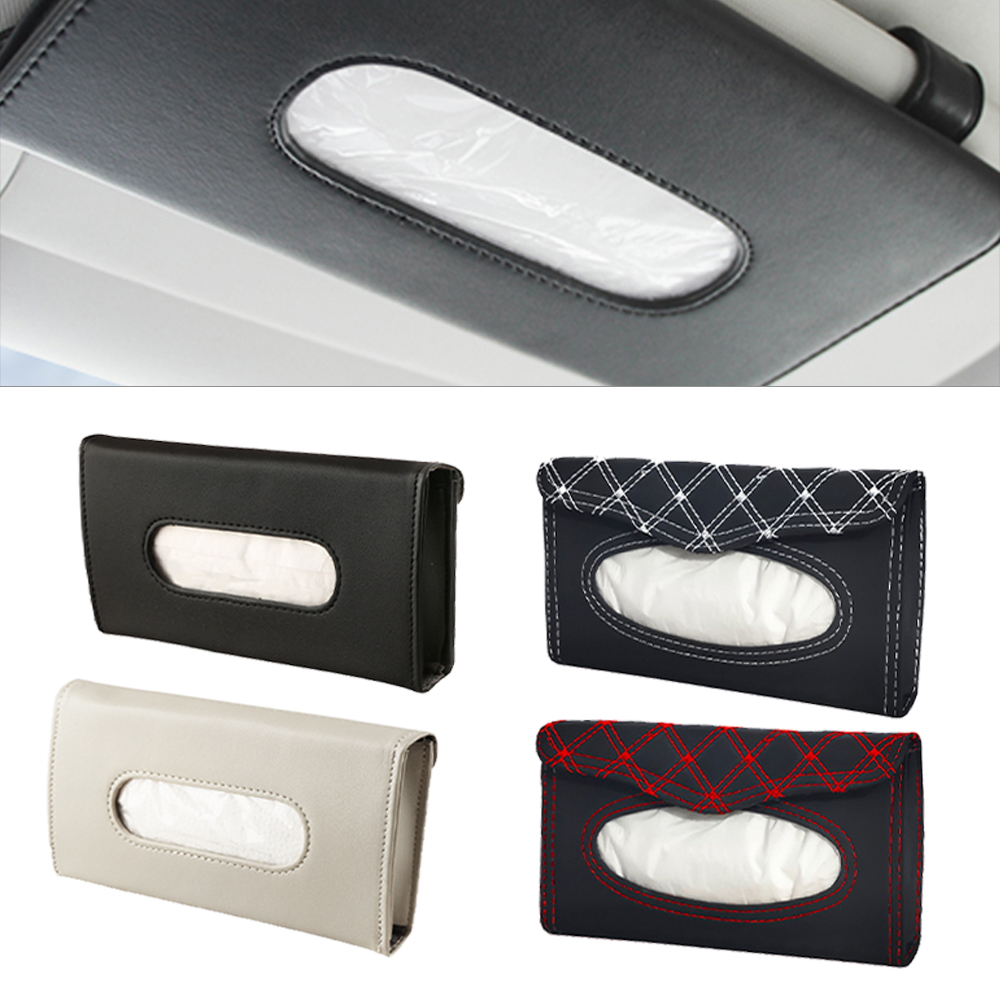 【Car Tissue Box】Towel Sets Car Sun Visor Holder Auto Interior Storage Decoration For BMW Car Accessories