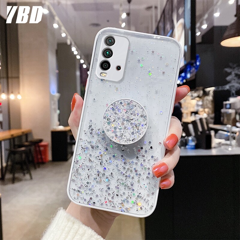 YBD กล้องเคสกันกระแทกสำหรับ Xiaomi Redmi 9A 9C 9T เคสโทรศัพท์กะพริบดาว ...