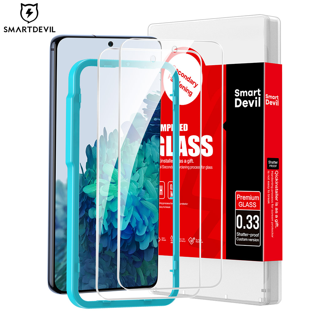 SmartDevil Tempered Glass Film for Samsung Galaxy S20 FE S21 FE Samsung S23 FE Samsung S23 S23+ S22+ S22 Samsung A54 S24 Ultra S24+ S24 Samsung Galaxy A12 M12 2 Pack Screen Protector with Easy Installation Kit 【A12 No installation tool 】