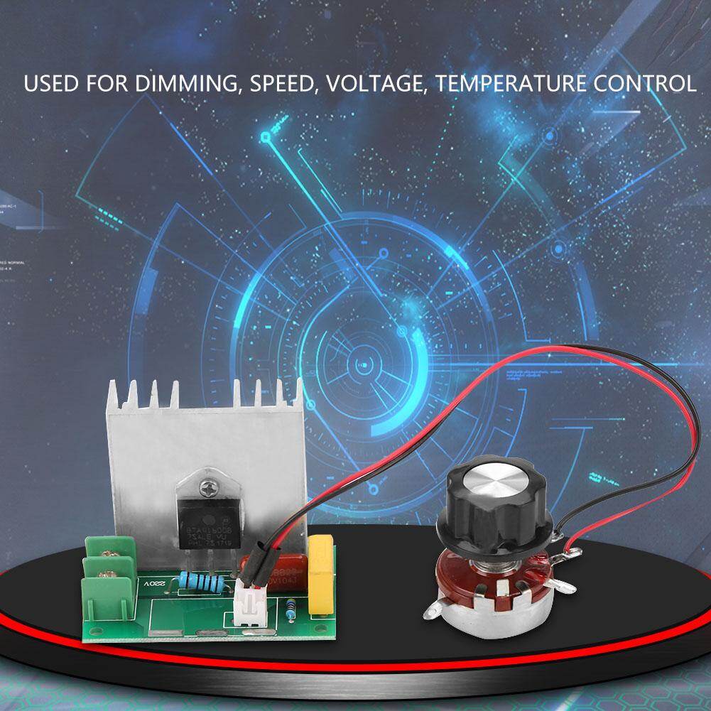 Bộ Điều Chỉnh Tốc Độ Động Cơ AC 0-220V 4000W 40A Bộ Điều Chỉnh Điện Áp Đèn LED