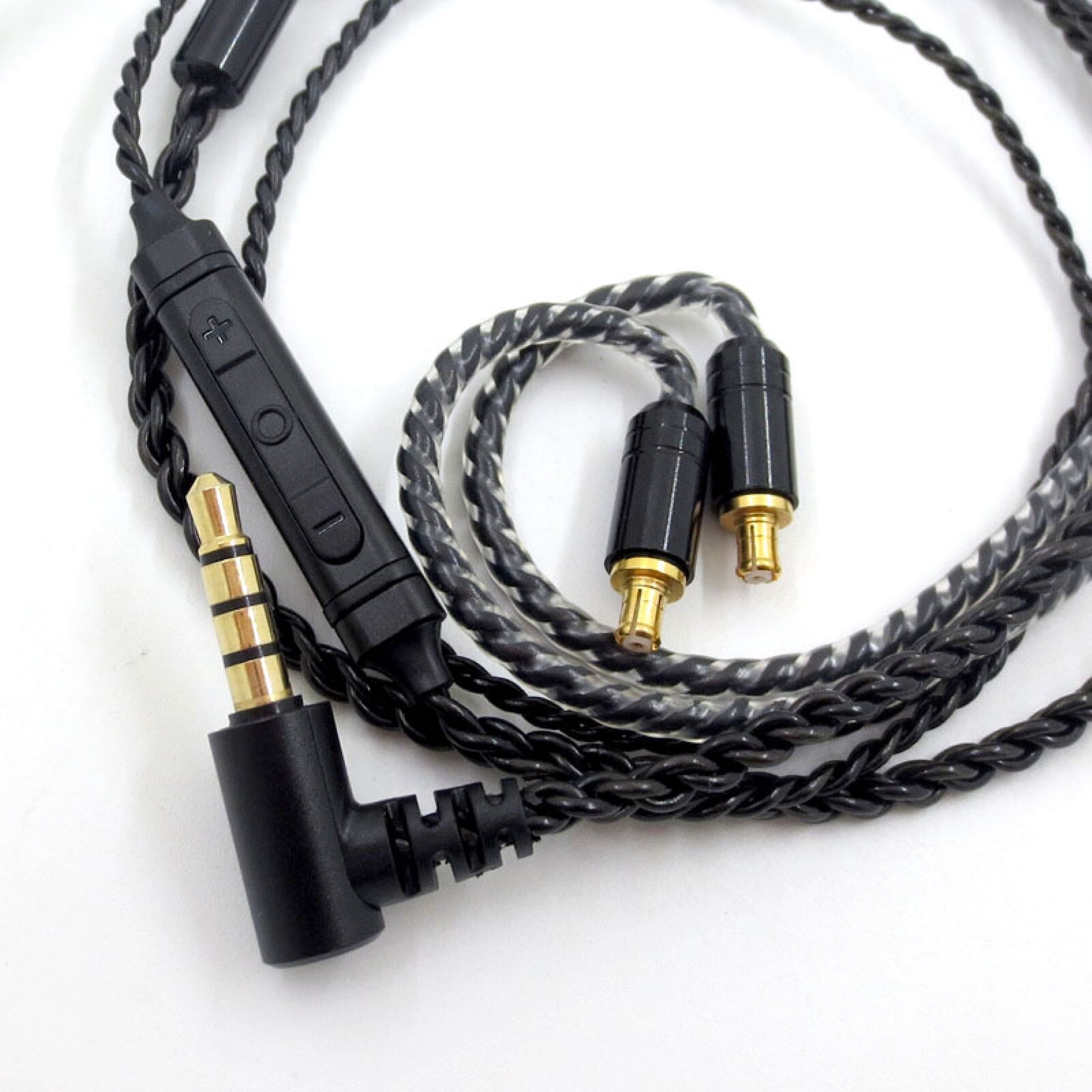 Baicai Cáp Tai Nghe Nhà Bếp Cáp Âm Thanh Tai Nghe 3.5Mm Độ Bền Cao Chuyên Nghiệp Thay Thế Bằng Mic Cho Shure SE215/Cho Sennheiser IE80S/Cho Audio-Technica A2DC/LS70/IM50/IM04 Tai Nghe Âm Thanh Rắn