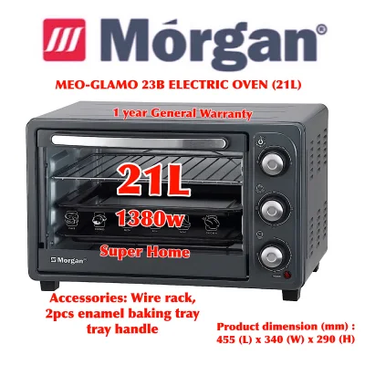 Morgan Electric Oven MEO-GLAMO 23B (21L) - Free Additional Baking Tray