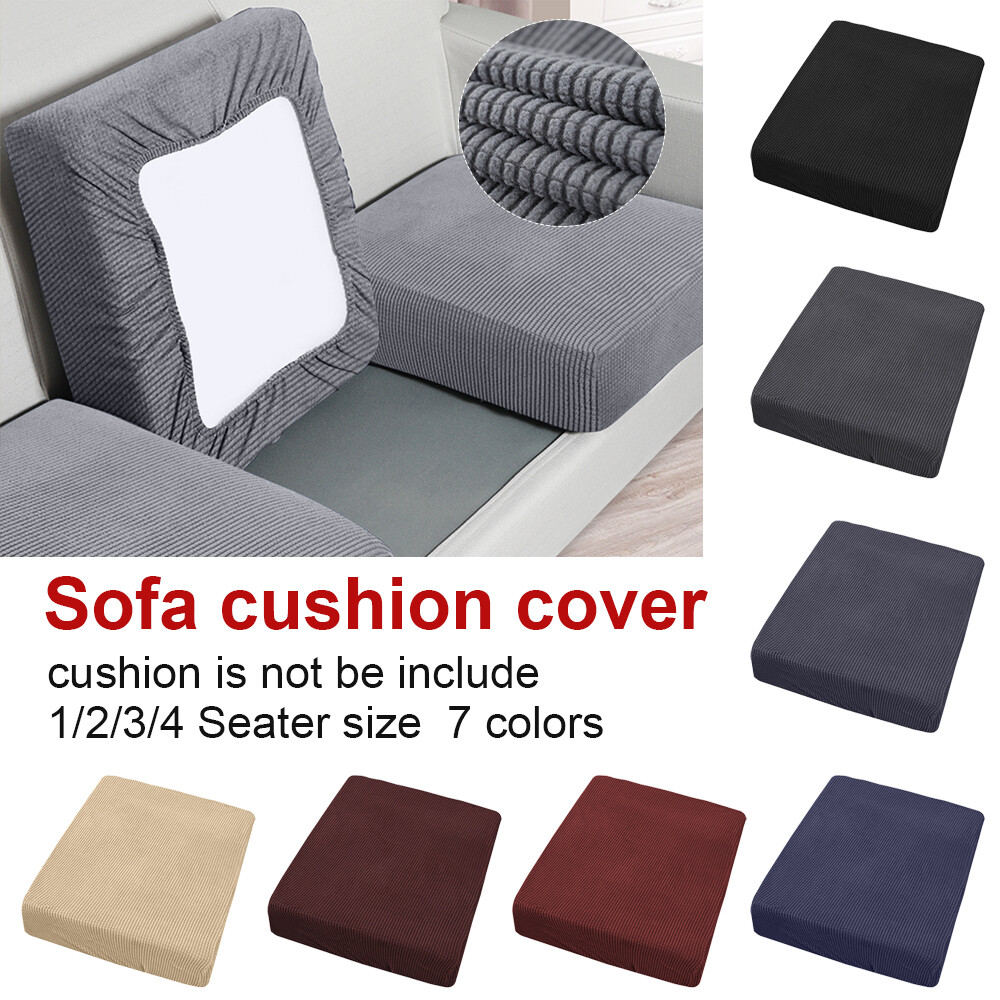 1/2/3/4 Seats Stretchy Sofa Seat Cushion Cover Mat Slipcover Protector Stretch Dust-proof Cushion Covers Home Decorations