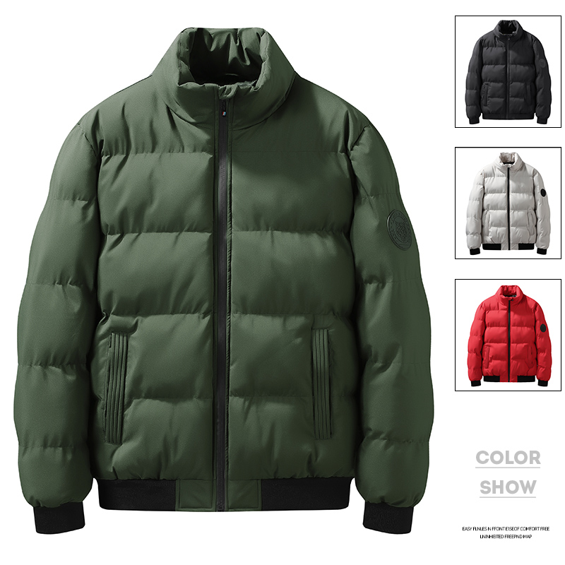 FUGUINIAO Áo Khoác Cổ Đứng Cho Nam 2021 Áo Khoác Cotton Áo Khoác Bomber Áo Khoác Ngoài Giữ Ấm Chống Gió Bằng Cotton Nguyên Chất