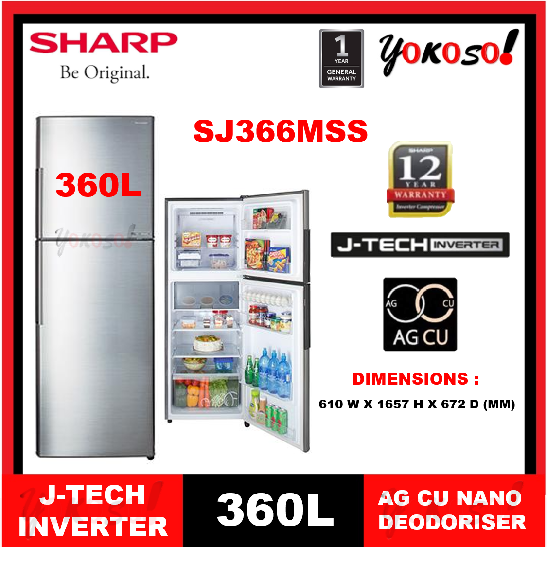sharp j tech refrigerator