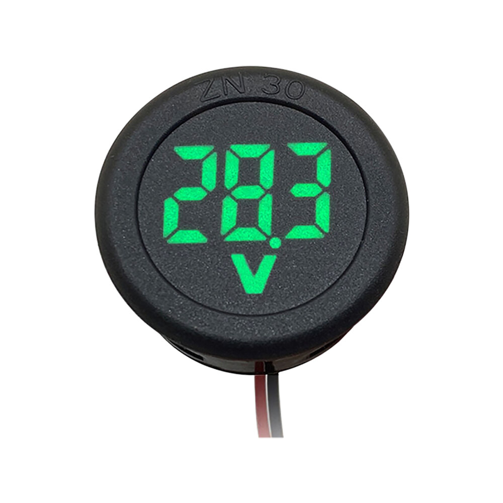 Voltmeter Digital Mini Bulat DC 4100V Volt Tegangan Tester Monitor