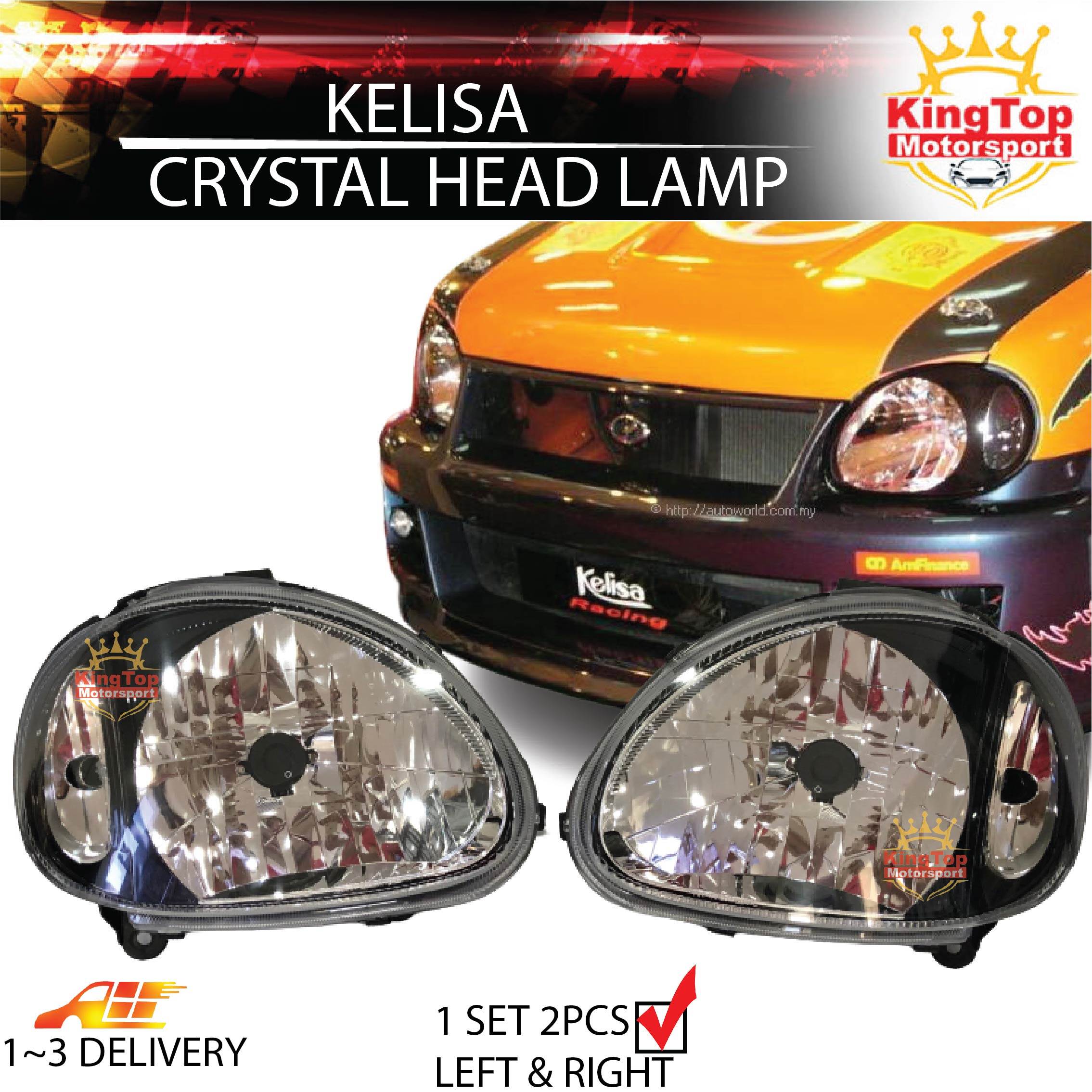 Kelisa Head Lamp Frame Black (Full Set 2 pcs) Lazada