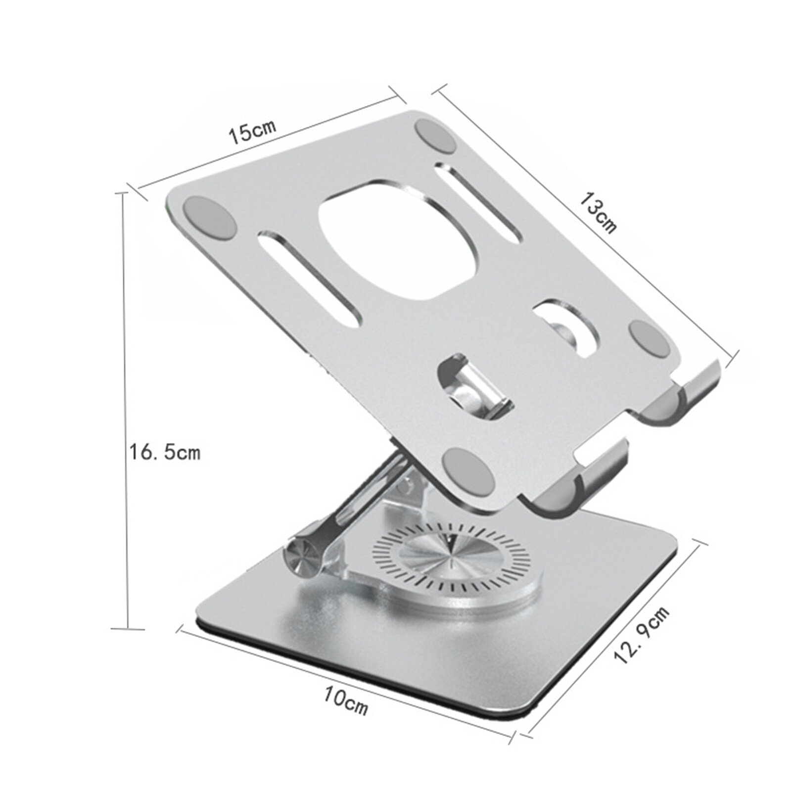 Large Storage Tablet Stand Universal Foldable 360 Degree Rotating Height Adjustable Non-slip Support Portable Tablet Holder Desktop Bracket Home Use Sturdy Tablet Holder