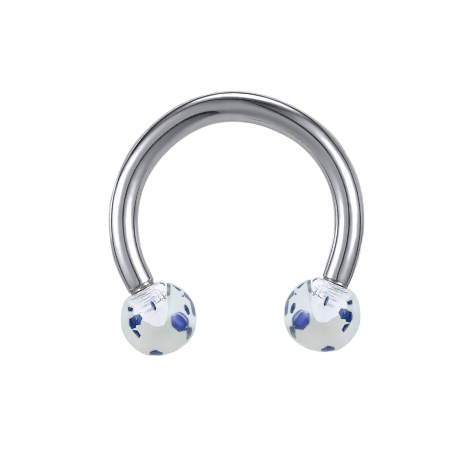 ZS 1 Piece Colorful Acrylic Ball Nose Ring 16G Stainless Steel Horseshoe Septum Rings Ear Tragus Cartilage Lip Piercing Jewelry for Women Girls Fashion Jewelry