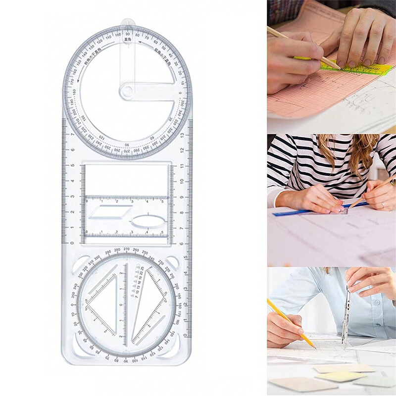 【HOMP】Handy Rotatable Multi-Purpose Ruler Set for Elementary School Students