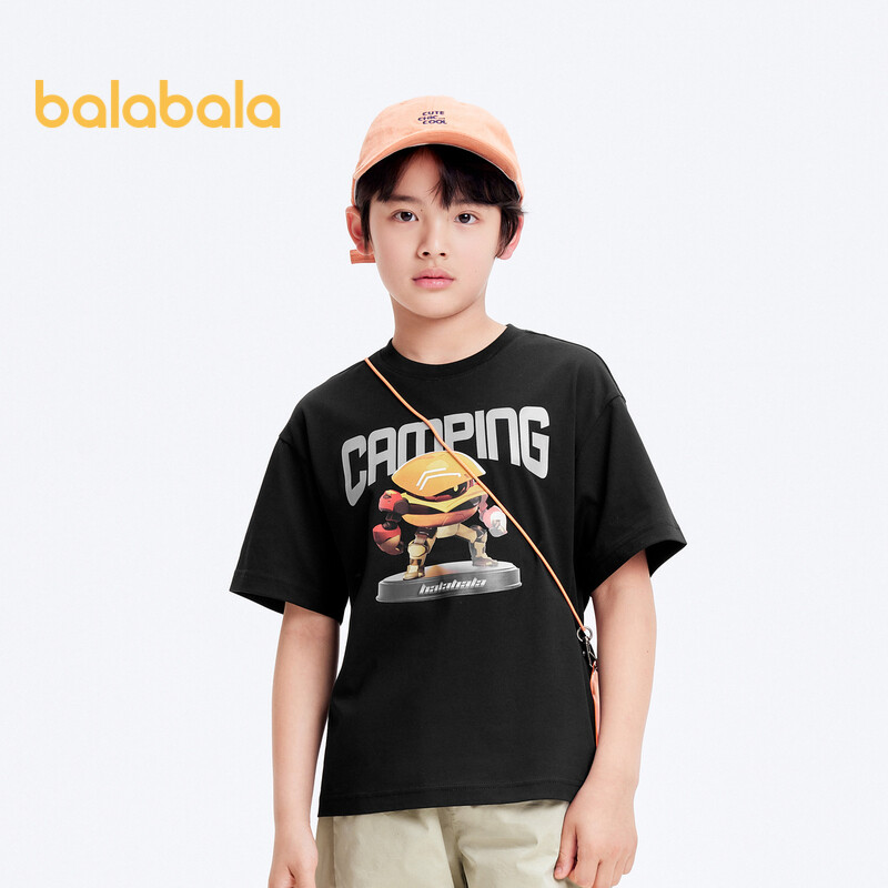 Balabala boys t shirt printed base shirt 2024 new