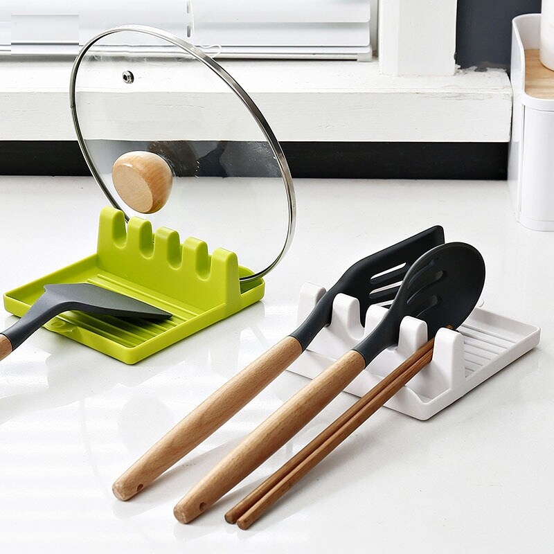 Kitchen Spoon Holder Pot Lid Rack Fork Spatula Storage Rack Cooking Dish Spoon Stand Kitchen Storage Shelf Organizer Accessories  ELEGANT