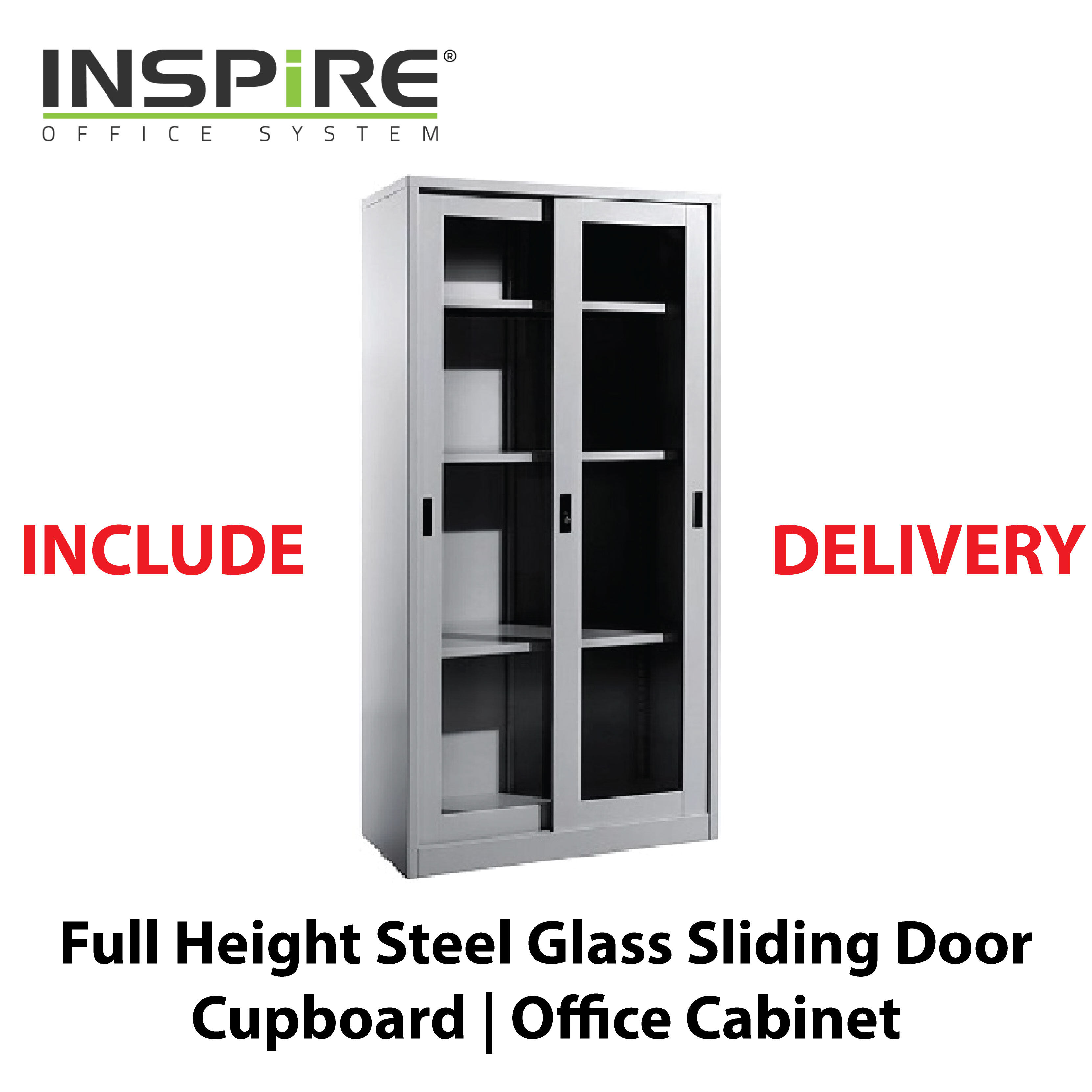 FULL HEIGHT STEEL GLASS SLIDING DOOR CUPBOARD/ OFFICE Lazada